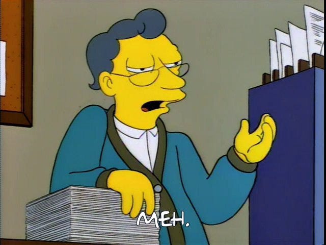 A notary on the Simpsons explaining to Lisa that it wasn't a secret ballot. 